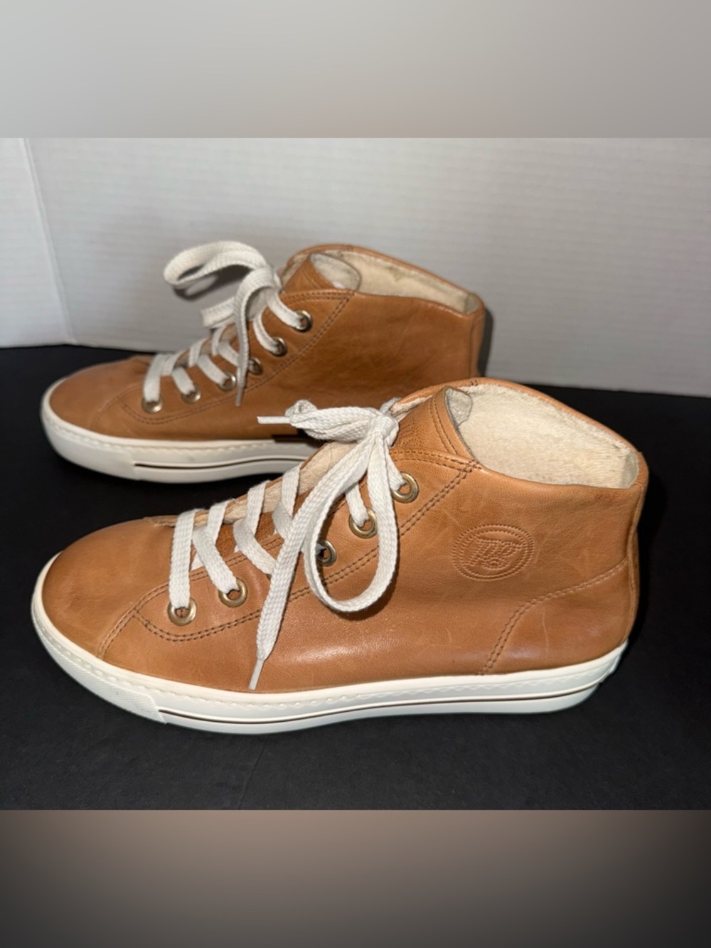 PAUL GREEN Nubuck Leather Extra Light Super Soft Lined High Top Chic Sneaker 8 - Picture 7 of 12